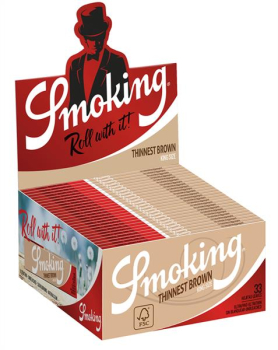 Smoking BROWN Thinnest King Size Papier Zigarettenpapier